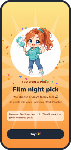Lau celebrating a prize won: Phoebe picks Friday’s family film.